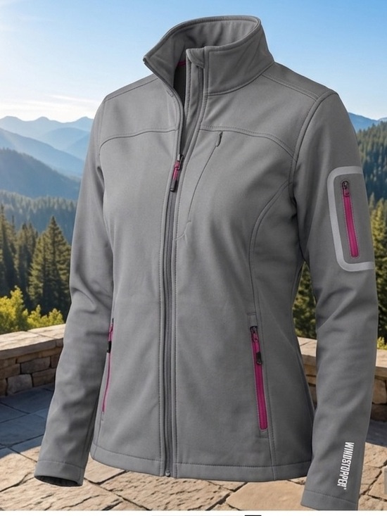 Cabela's Jackets & Blazers - Cabelas Windstopper Softshell Jacket Grey Pink M